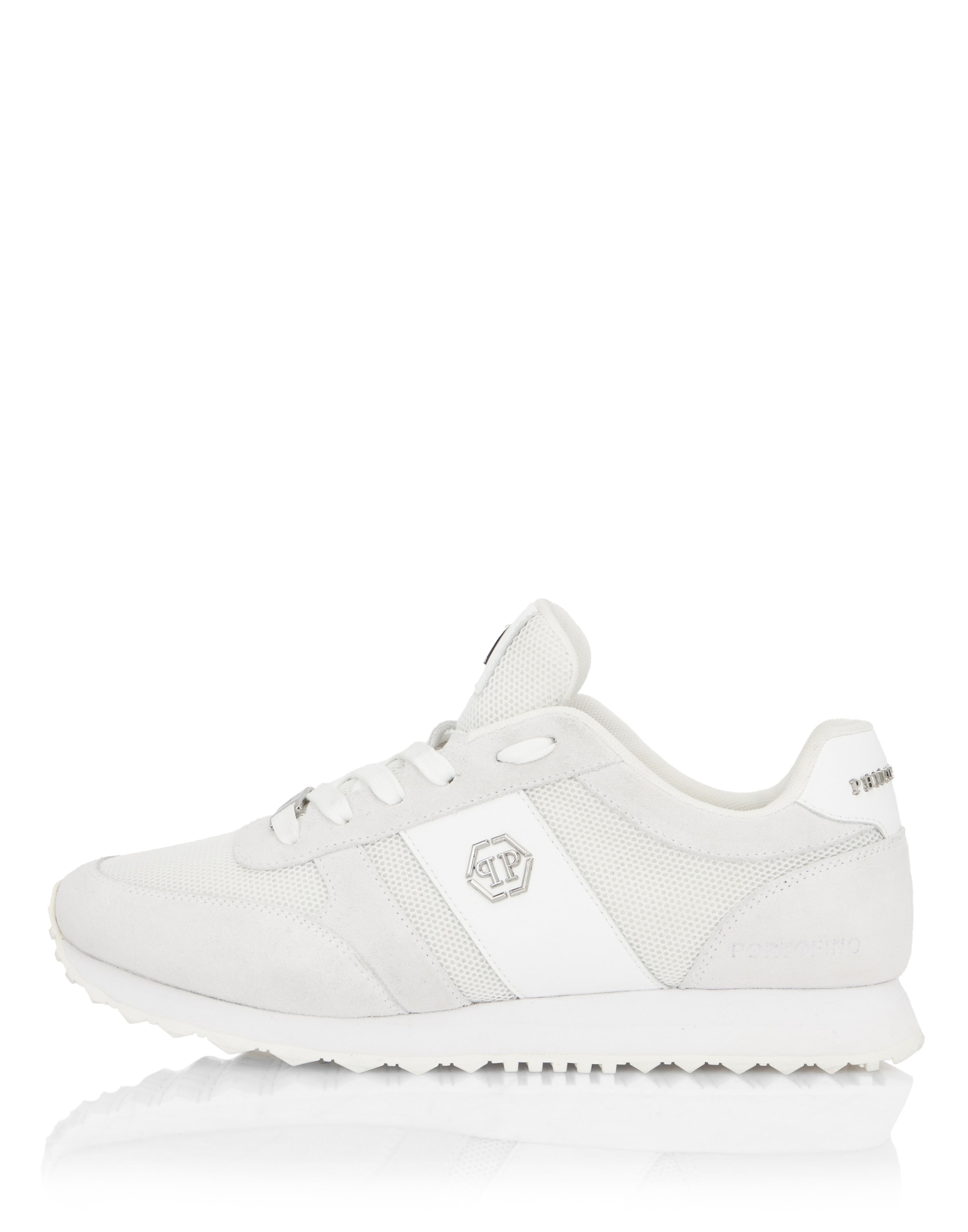 Philipp Plein - Zapatillas deportivas bajas 'Hexagon' en blanco: frente