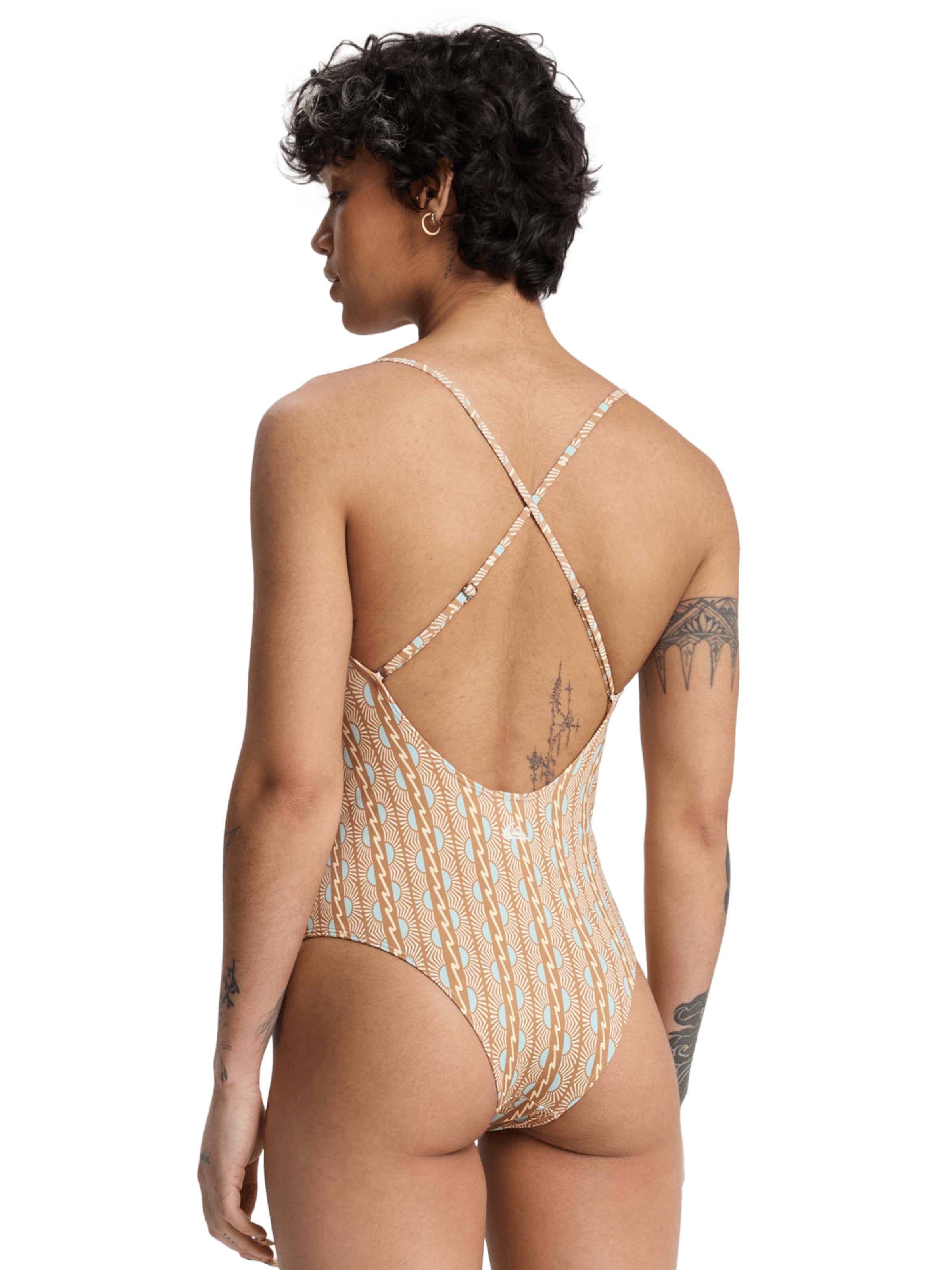 QUIKSILVER Triangel Badeanzug 'Aiton' in Beige