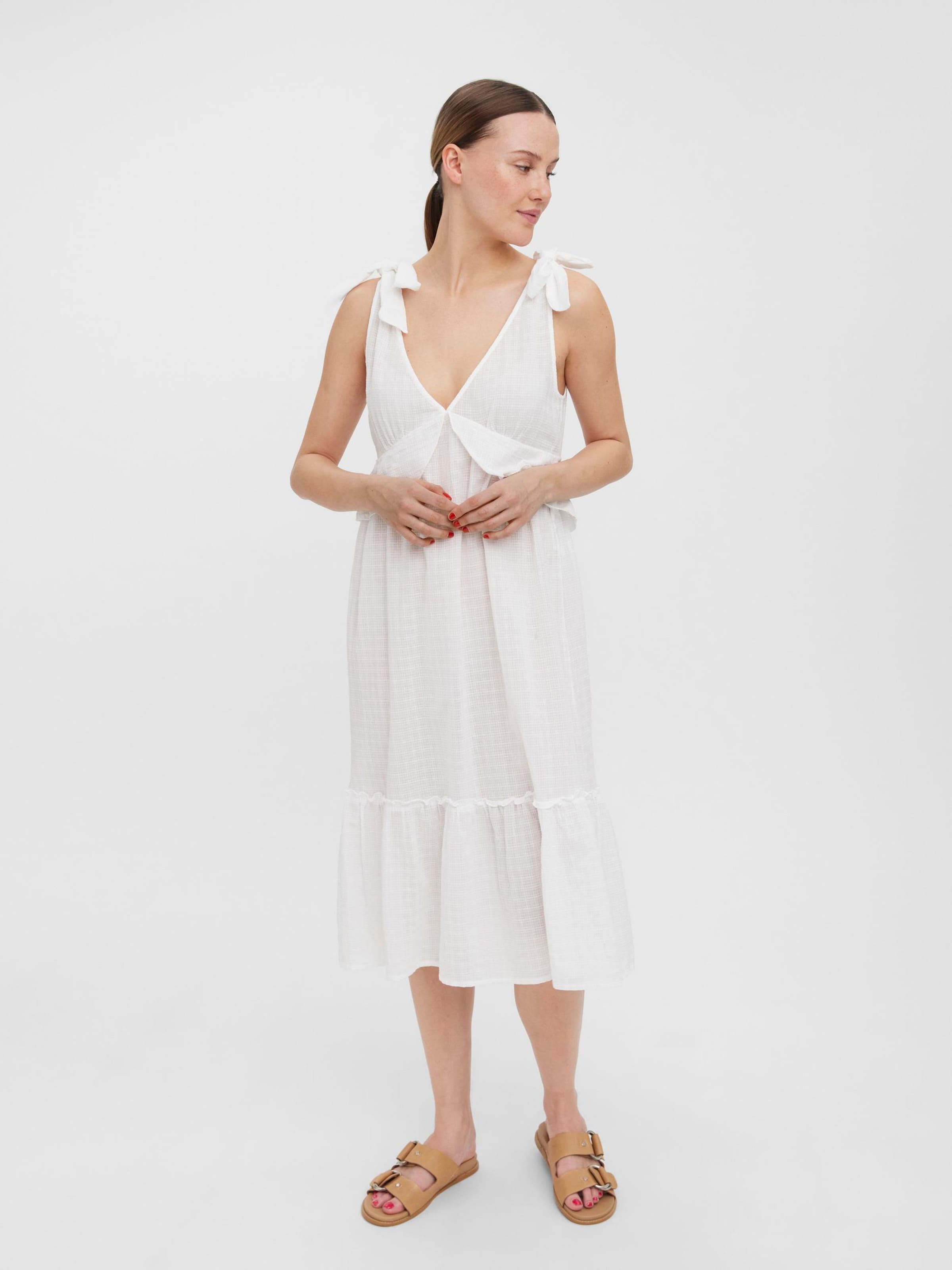 Frauen Kleider VERO MODA Kleid 'Viola' in Weiß - JY34065 Frauen Kleider VERO MODA Kleid 'Viola' in Weiß - JY34065