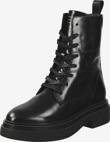 GANT Lace-Up Ankle Boots in Black: front