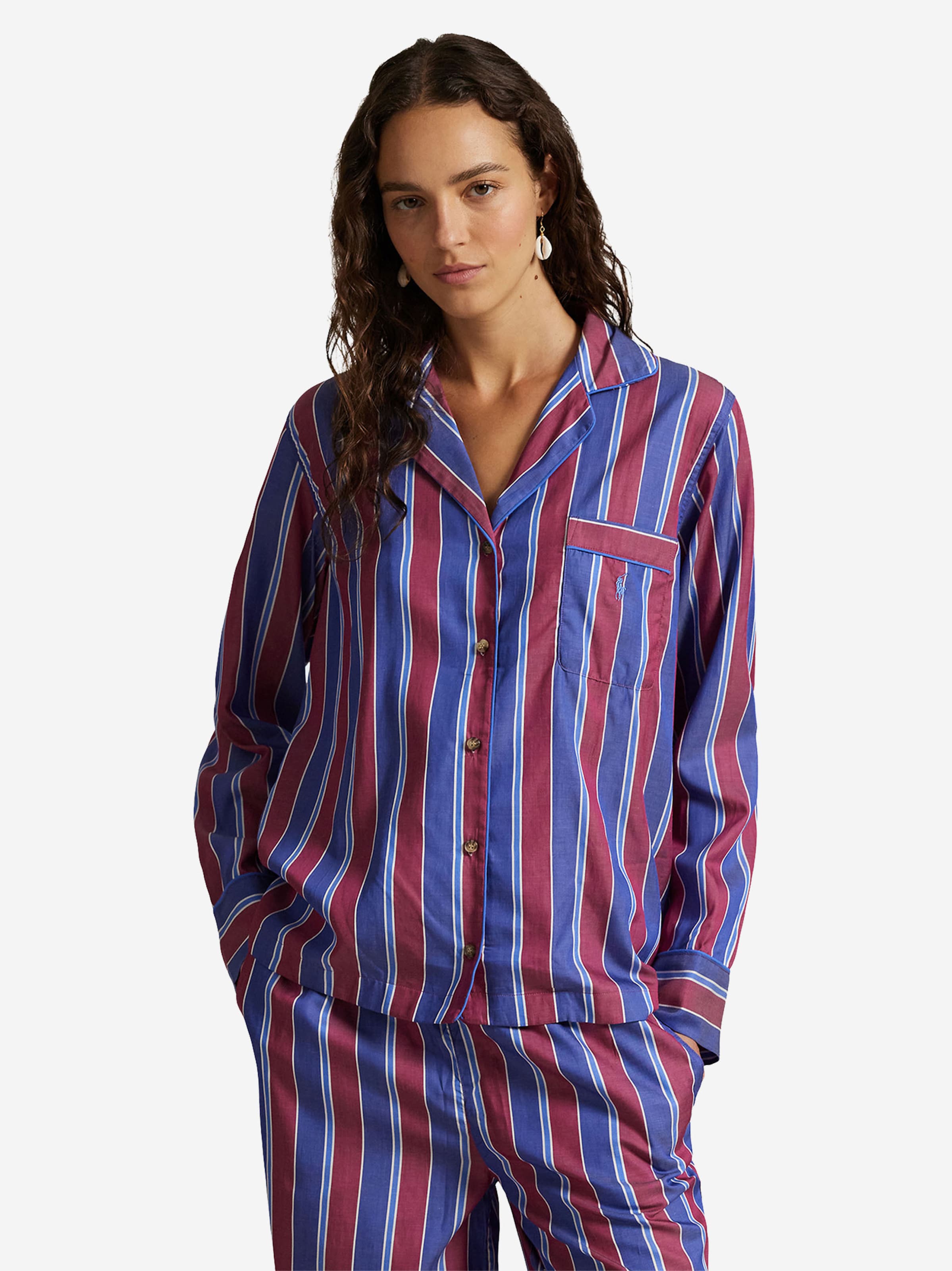Polo Ralph Lauren Pyjama ' Cricket Stripe ' in Lila