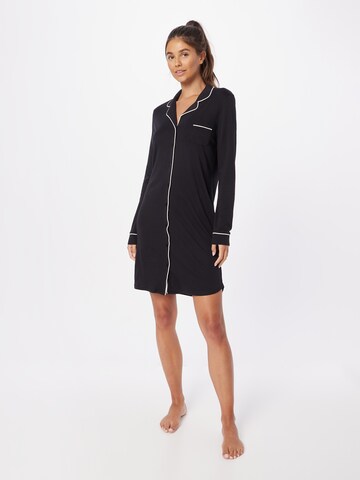 SCHIESSER Natskjorte 'Contemporary Nightwear' i sort: forside