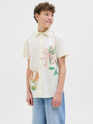 Coupe regular Chemise Jack & Jones Junior en blanc : devant