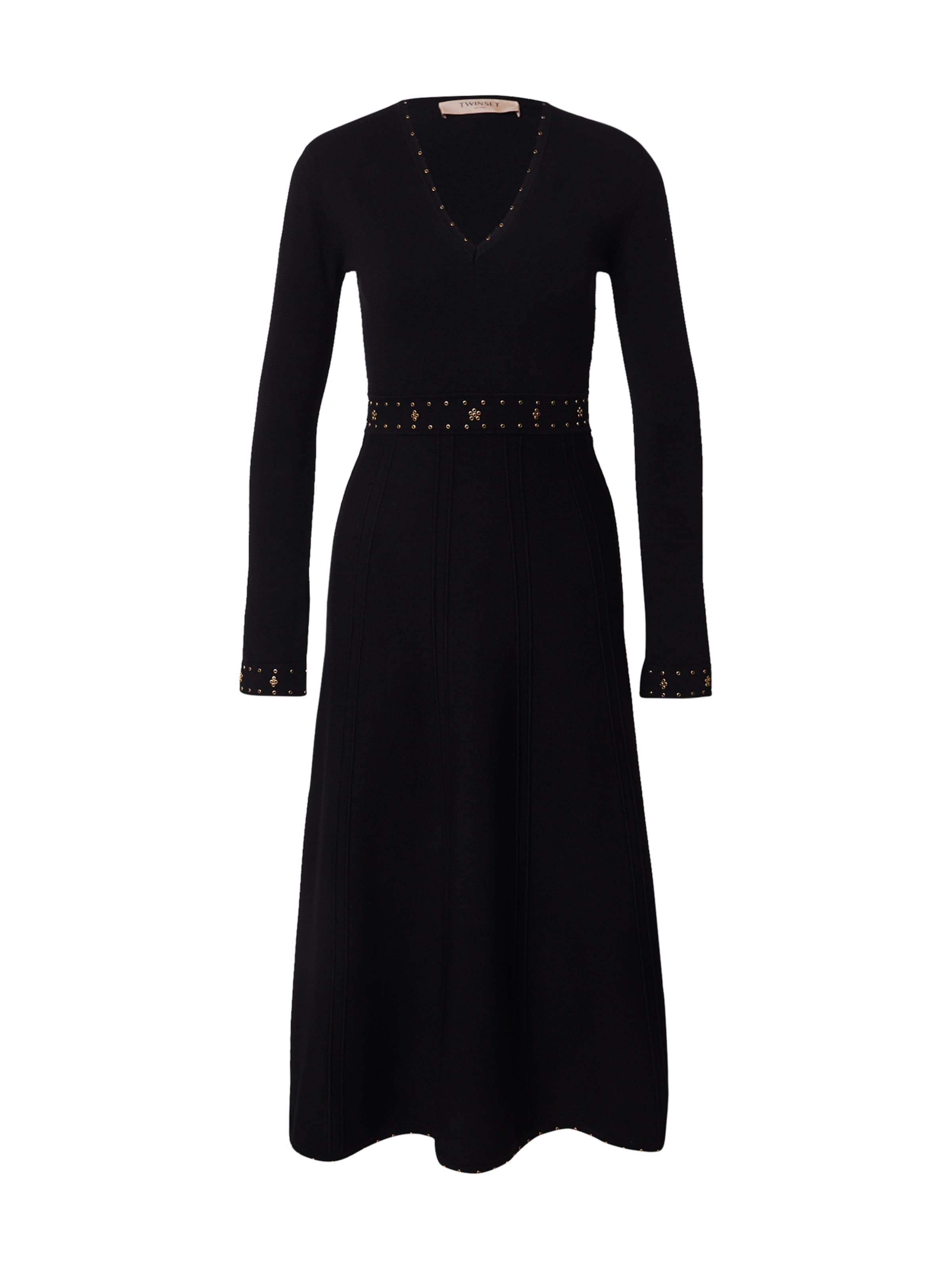 Twinset Трикотажное платье в Черный: спереди