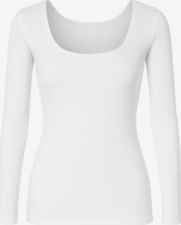 Maglietta 'SQUARELONG' di fashionshowcase in bianco: frontale