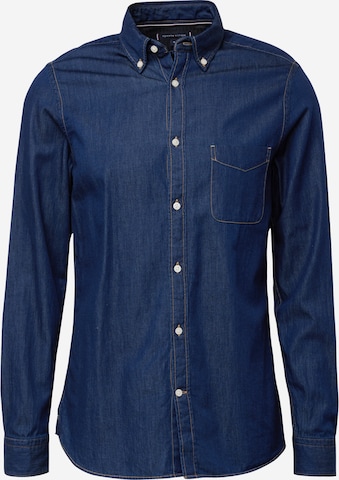 TOMMY HILFIGER Slim fit Overhemd in Blauw: voorkant