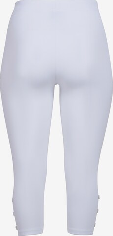 Coupe slim Leggings 'Annika' Pont Neuf en blanc