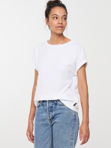 recolution T-Shirt 'CAYENNE'  (GOTS) in Weiß: Vorderseite