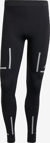 juoda ADIDAS PERFORMANCE Siauras Sportinės kelnės 'Ultimate Hi Vis': priekis