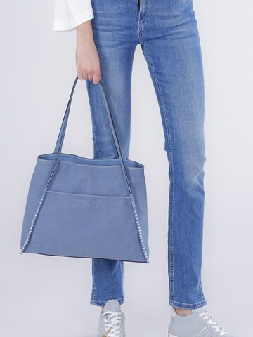 Borsa a tracolla di CAFè NOIR in blu: frontale