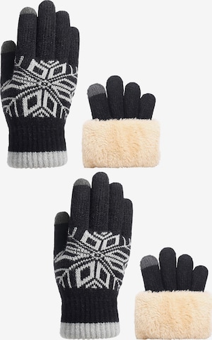 Magicshe Fingerhandschuhe 'Winter Strickhandschuhe Touchscreen' in Schwarz: Vorderseite