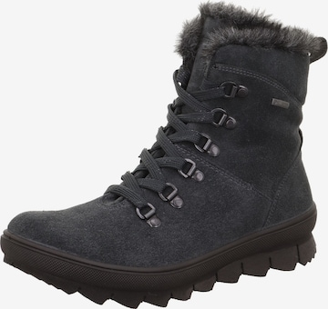 Legero Lace-Up Ankle Boots in Grey: front