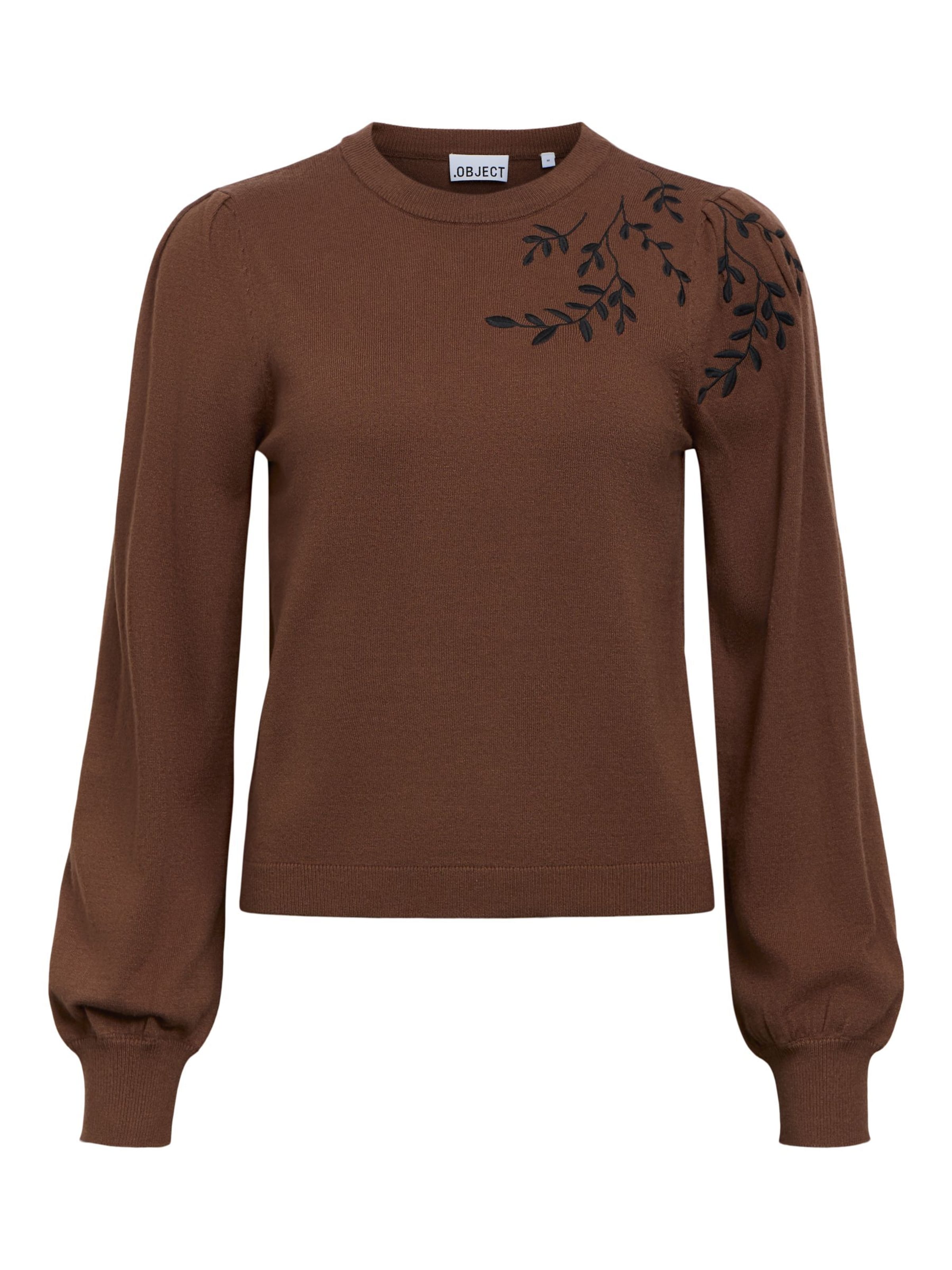 OBJECT Sweater 'OBJThess' in Brown: front