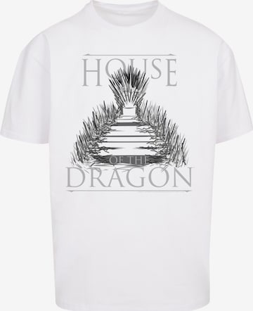 T-Shirt 'House Of The Dragon Throne' F4NT4STIC en blanc : devant