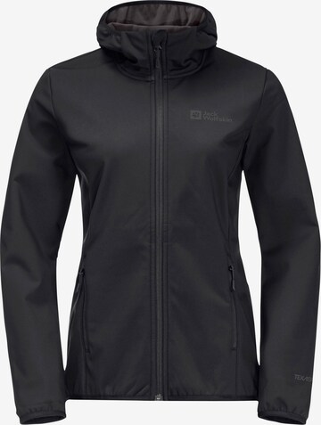 JACK WOLFSKIN Outdoor Jacket in Black: front