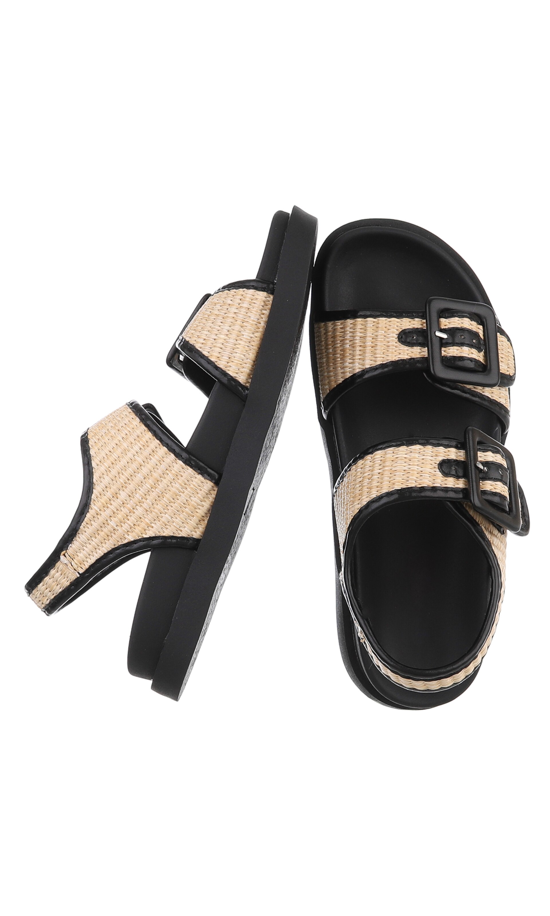 Ital-Design Strap Sandals in Beige