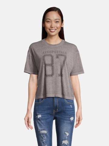 AÉROPOSTALE Shirt in Grey: front