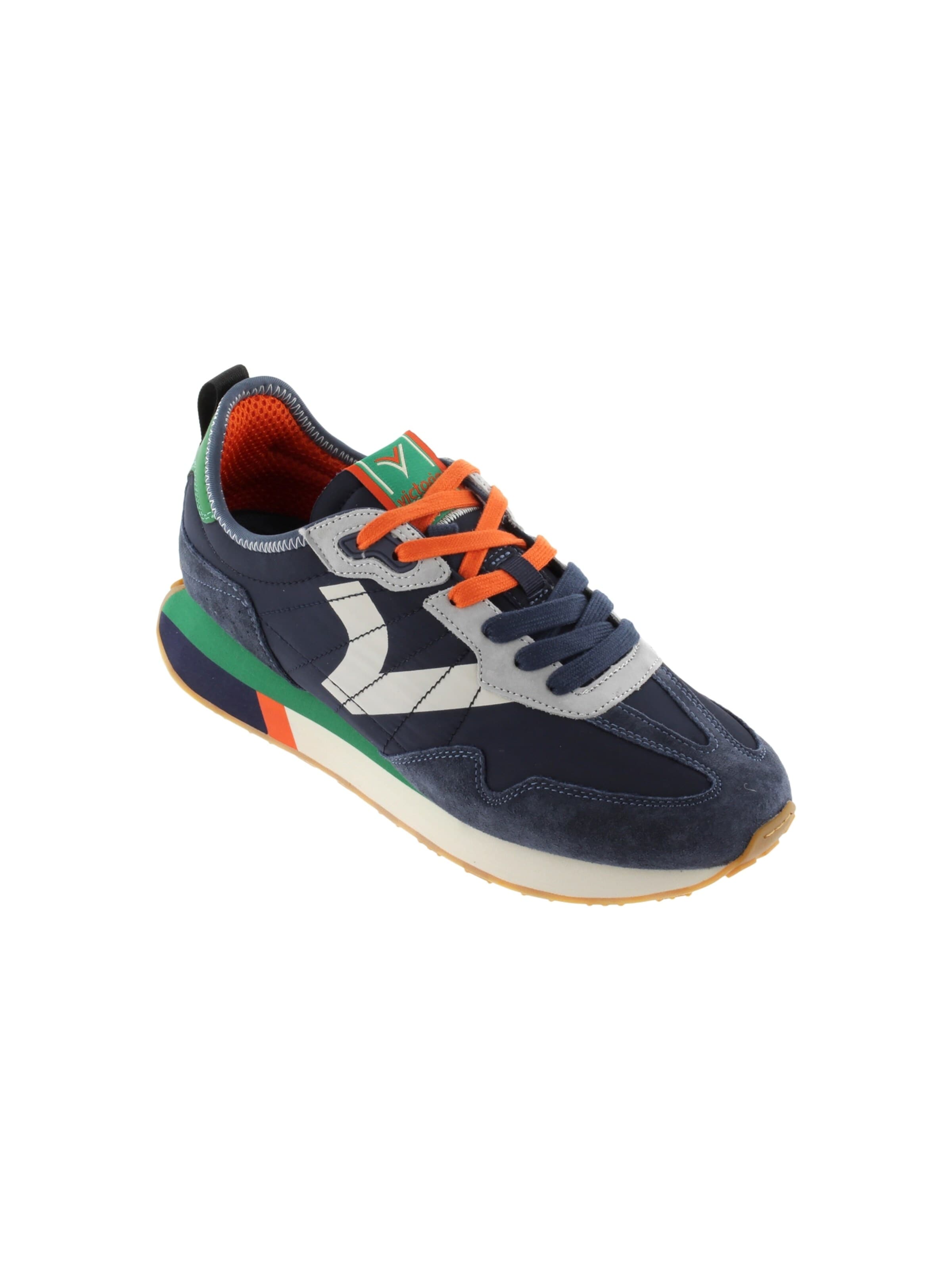 Chaussure de sport à lacets 'Leder-Sneaker' victoria en bleu