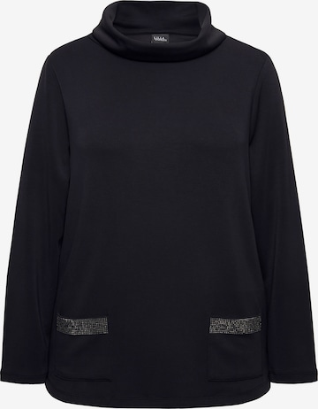 Ulla Popken Sweatshirt in Zwart: voorkant