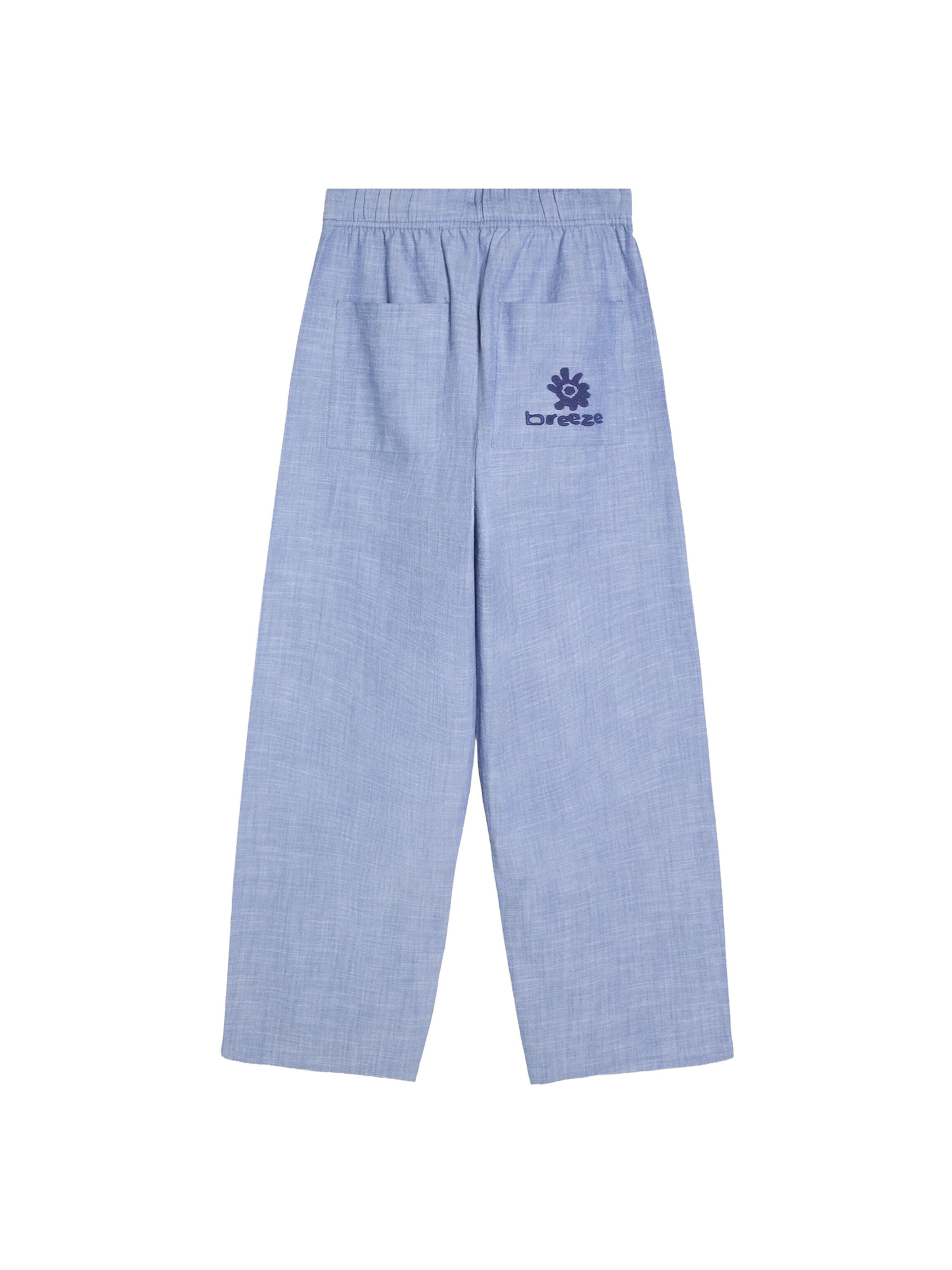 Bershka Loosefit Broek in Blauw