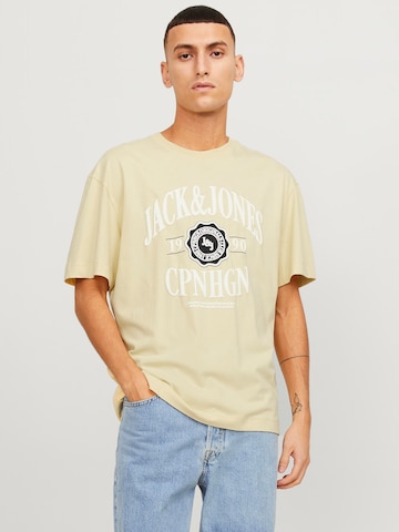 JACK & JONES T-shirt 'Lucca' i gul: framsida