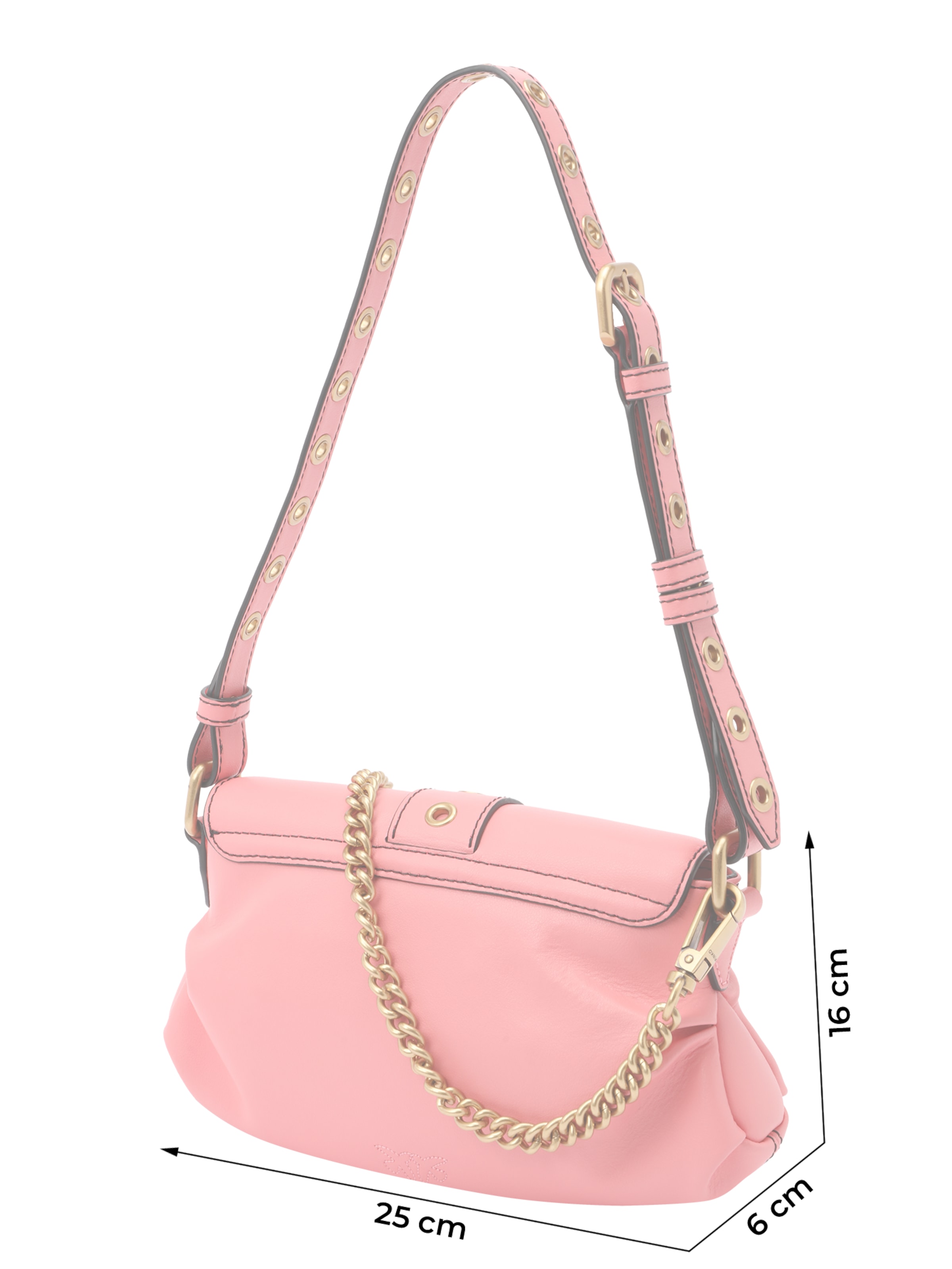 PINKO - Mala de ombro em rosa: frente