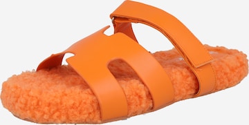 Public Desire Strap Sandals 'HOT FUZZ' in Orange: front