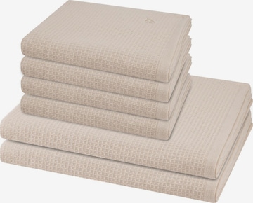 ROSS Handtuch 'Pique' in Beige: Vorderseite