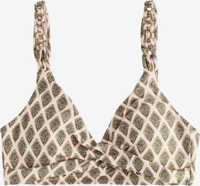 Next Bikini gornji dio u svijetlobež / grafit siva / zelena / roza, Pregled proizvoda