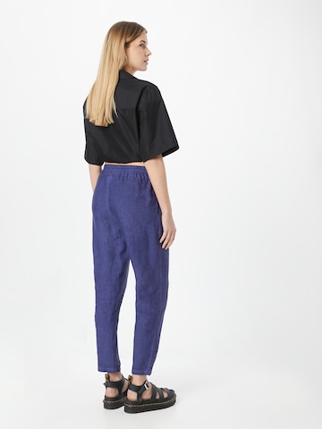 120% Lino Regular Pleat-Front Pants in Blue