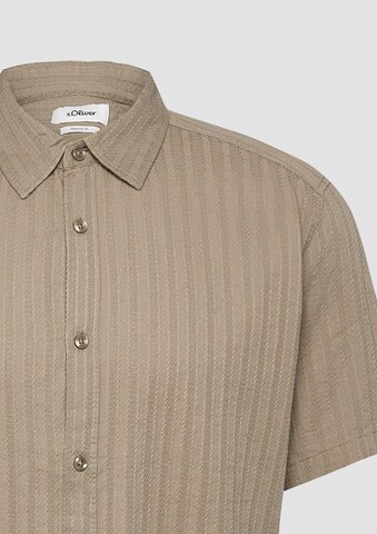 Coupe regular Chemise s.Oliver en marron
