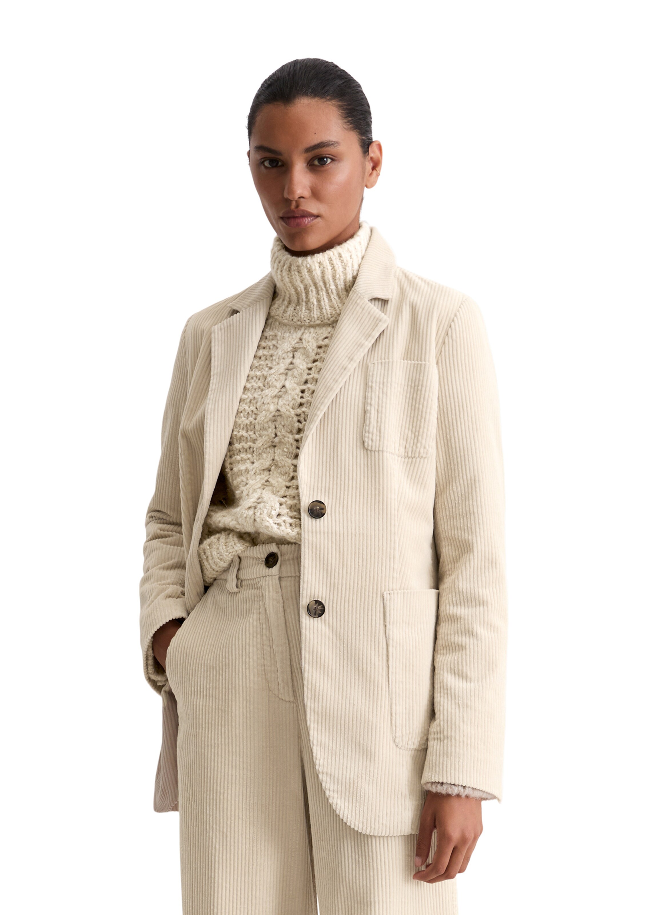 Marc O'Polo Blazer in Beige: front