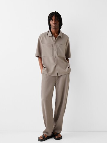 Bershka Wide leg Trousers in Grey