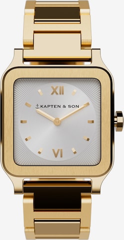 Kapten & Son Аналогов часовник 'Tresor Gold' в злато: отпред