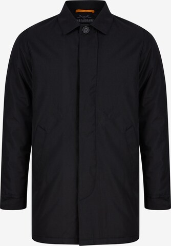 Threadbare Between-Season Jacket 'Dumfries Mac' in Black: front