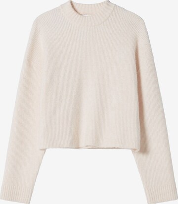 Pull-over Bershka en beige : devant