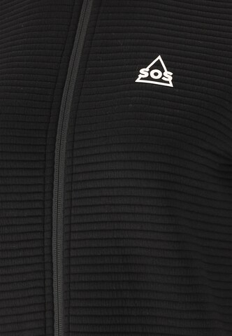 SOS Athletic Zip-Up Hoodie 'Muju' in Black