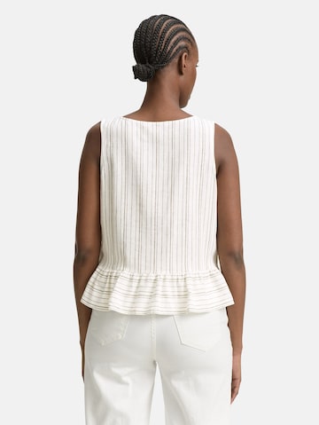 Chemisier TOM TAILOR DENIM en blanc