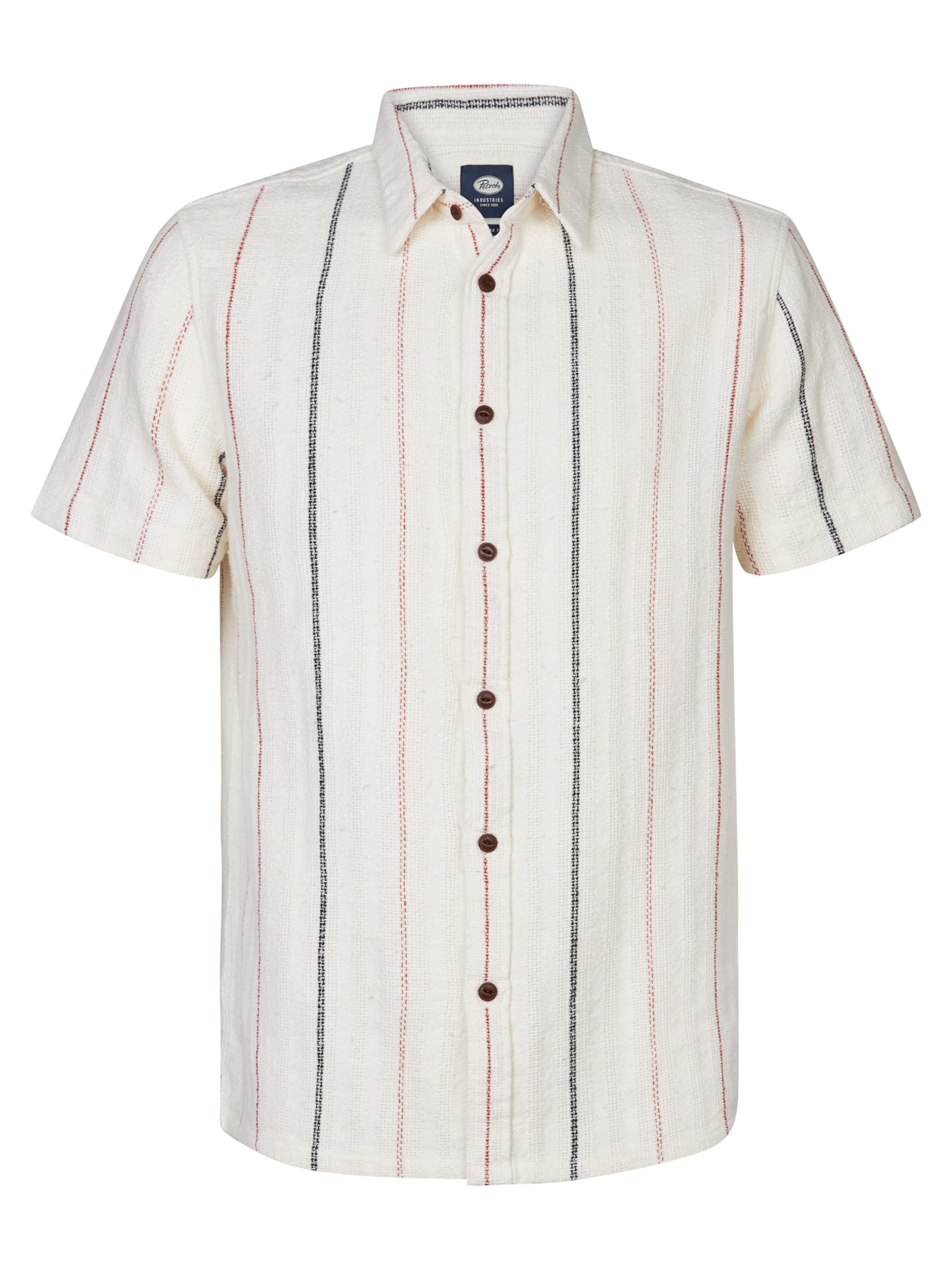 Petrol Industries Regular fit Overhemd in Wit: voorkant