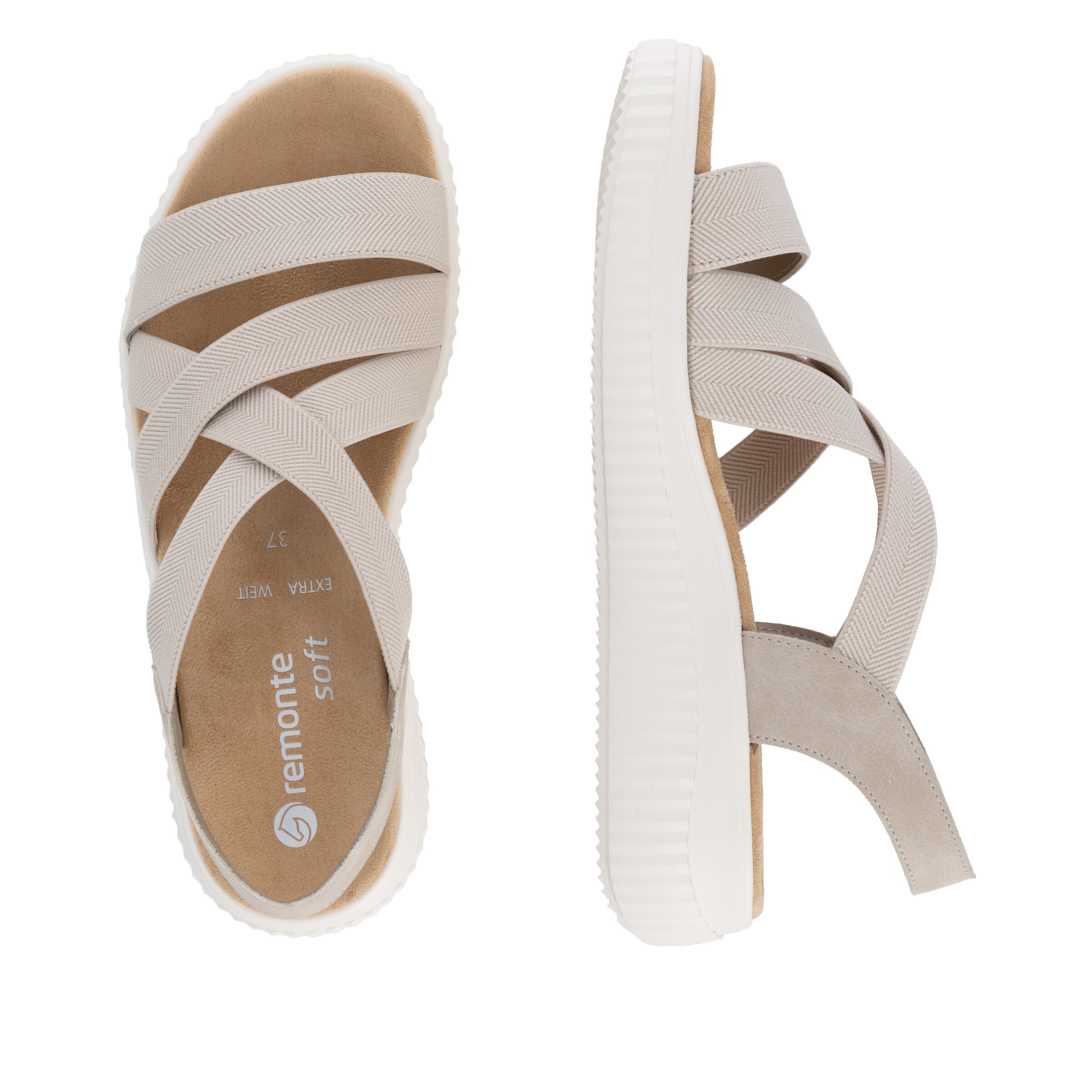 REMONTE Strap Sandals 'D3L52' in Beige