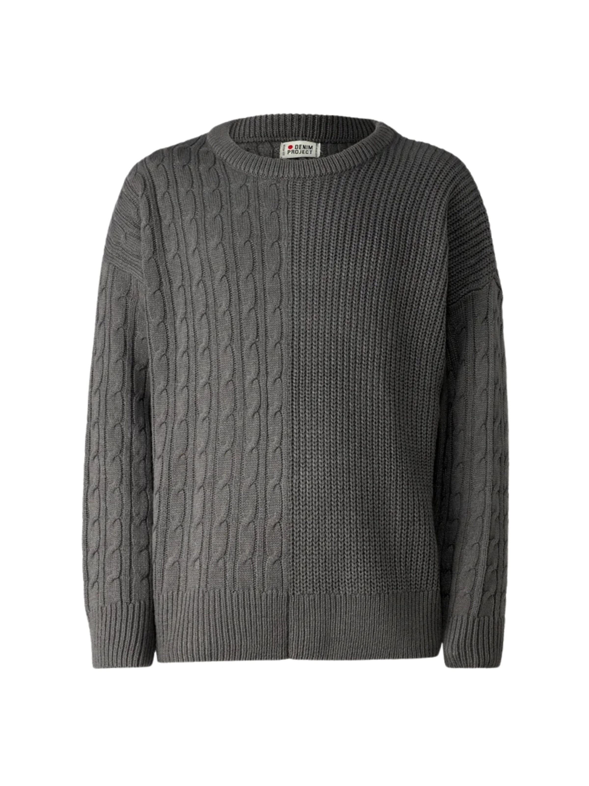 Denim Project Overhemd ' DPKnitted ' in Grijs: voorkant