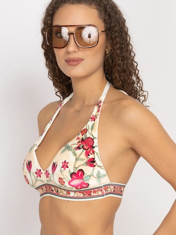 JIORO Triangen Bikiniöverdel 'PAISLEY RED' i blandade färger