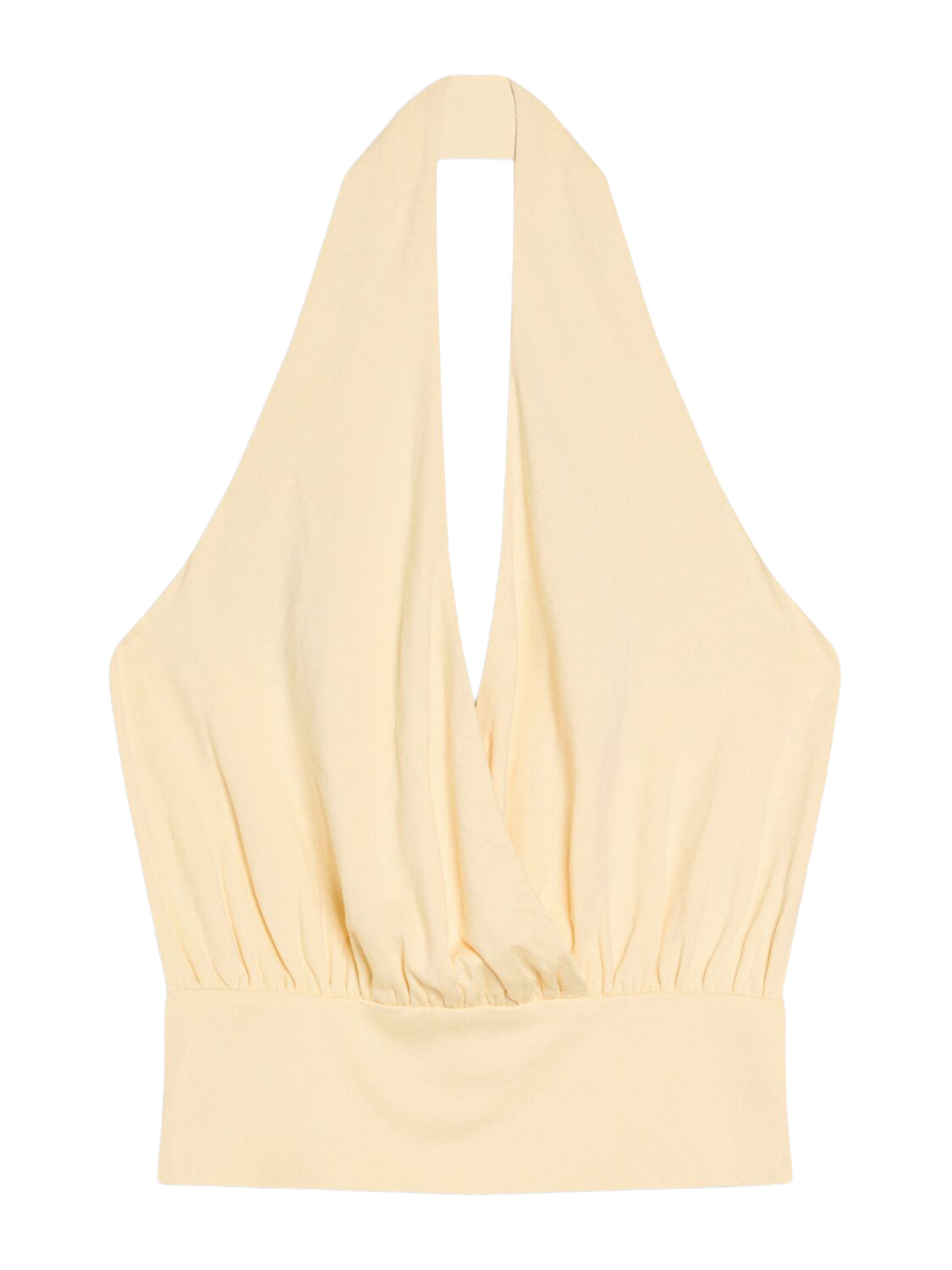 Top di Bershka in giallo: frontale