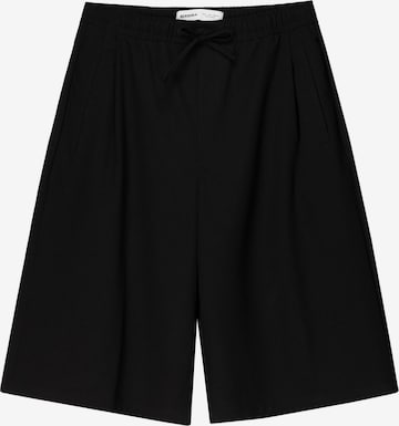 Bershka Lużny krój Cygaretki w kolorze czarny: przód