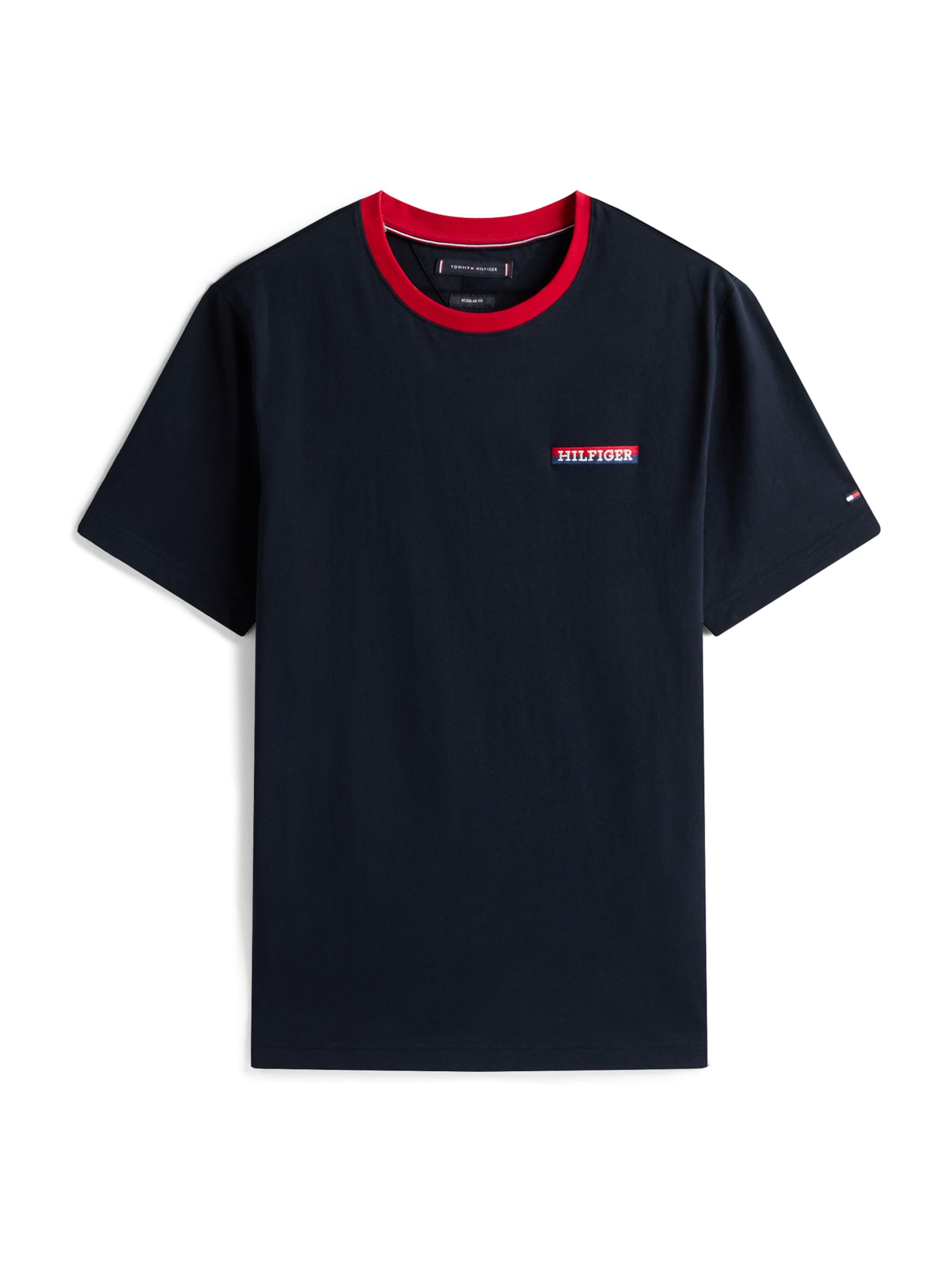 TOMMY HILFIGER Футболка 'AMERICANA' в Синий / Цвет морской волны / Красный / Белый, Обзор товара