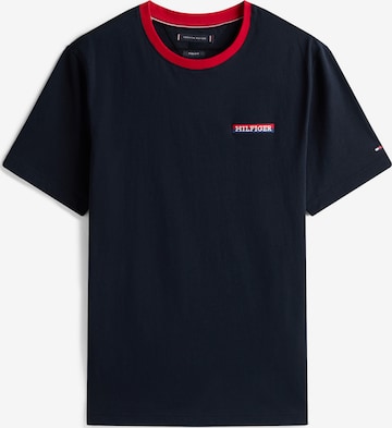 TOMMY HILFIGER Majica 'AMERICANA' | modra barva: sprednja stran