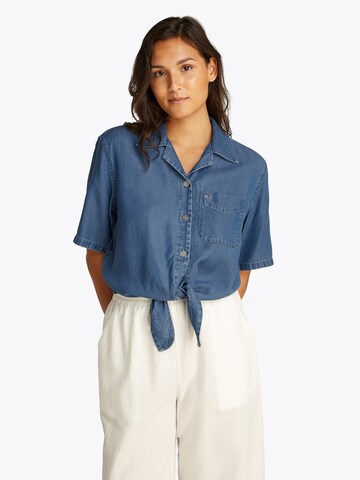 Chemisier Tommy Jeans en bleu : devant