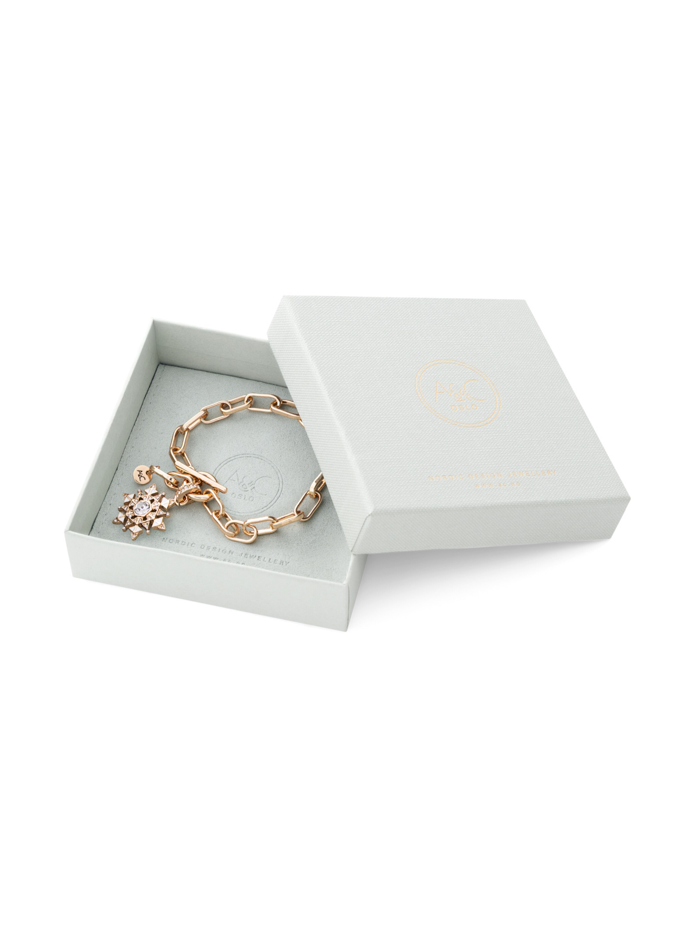 Bracelet 'Snowflake' A&C Oslo – Nordic Design Jewellery en or