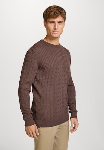 Kronstadt Trui 'Cable' in Bruin