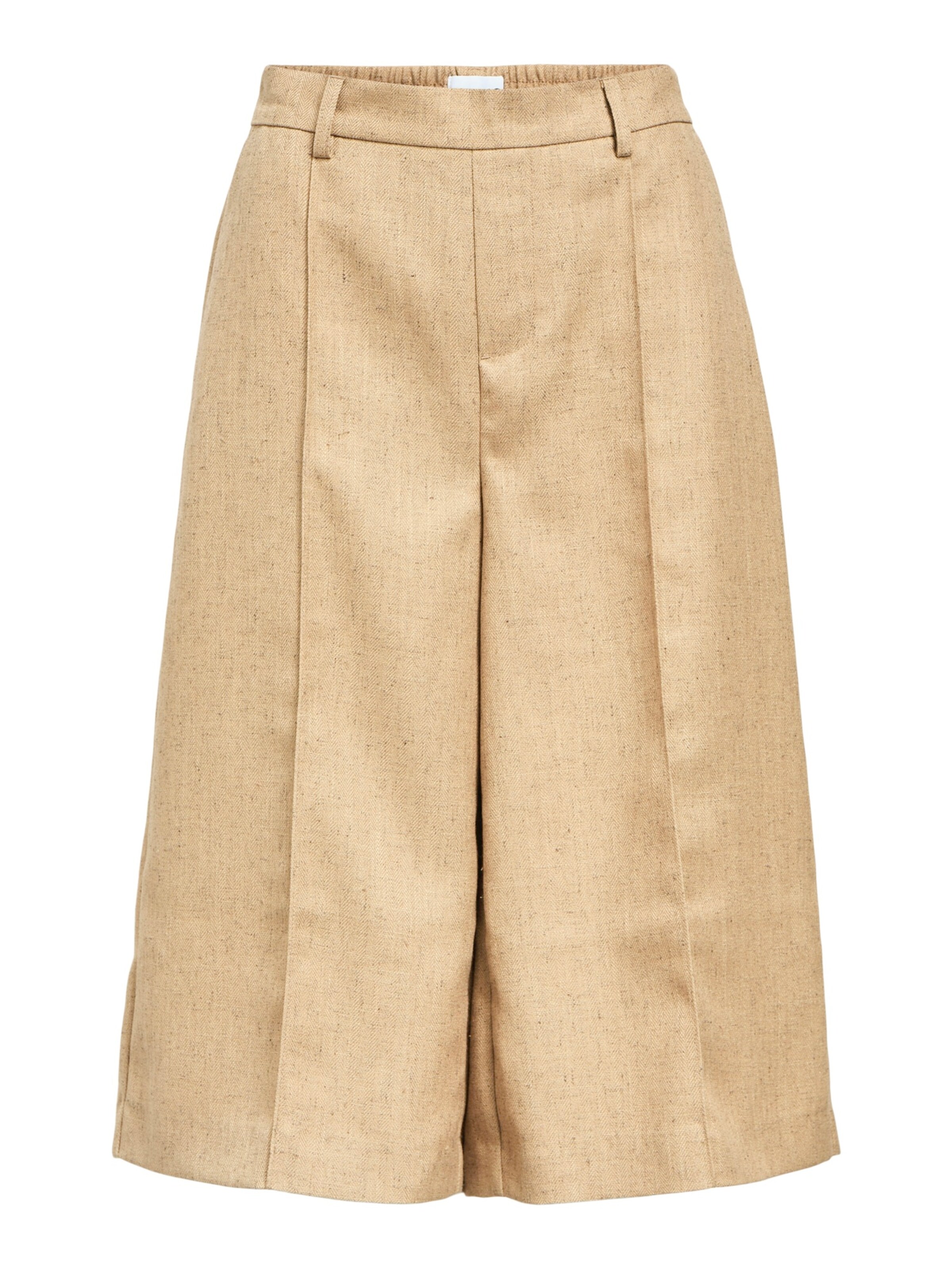 bēšs OBJECT Platas staras Buktētas bikses 'OBJBEA LISA': no priekšpuses